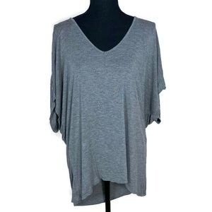 Mossimo Gray Dolman Top Tee with Zipper XXL